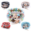 DIY Fashion Jewelry Vintage Natural Crystal Stone Gemstone Beads Bracelet